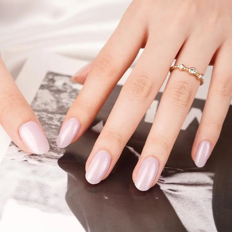 Semi-transparent Purplish Gray Gel Stickers — Semi-Cured Gel Nail Wraps