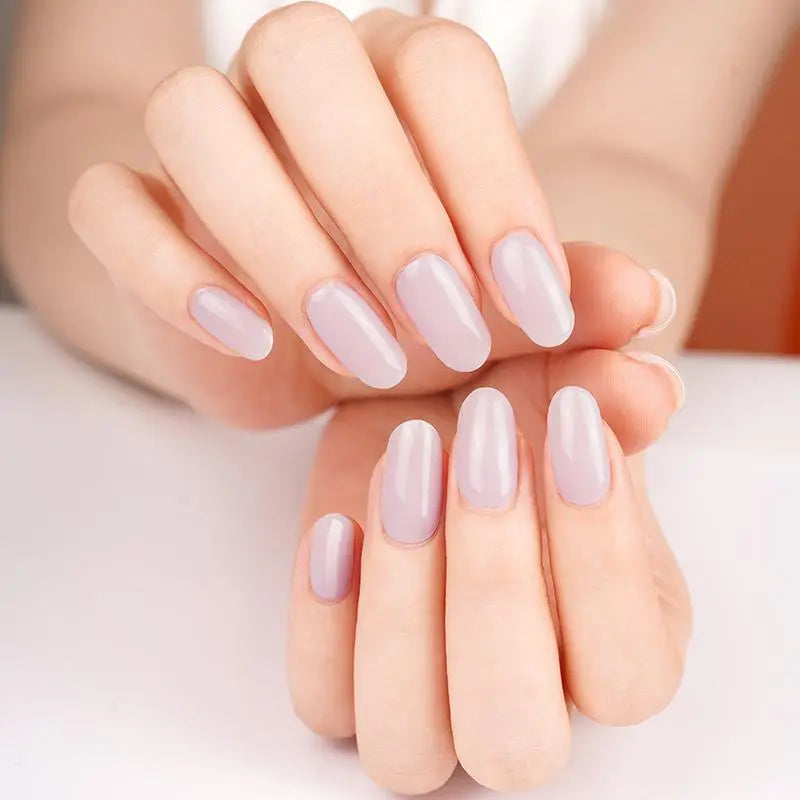 Semi-transparent Purplish Gray Gel Stickers — Semi-Cured Gel Nail Wraps