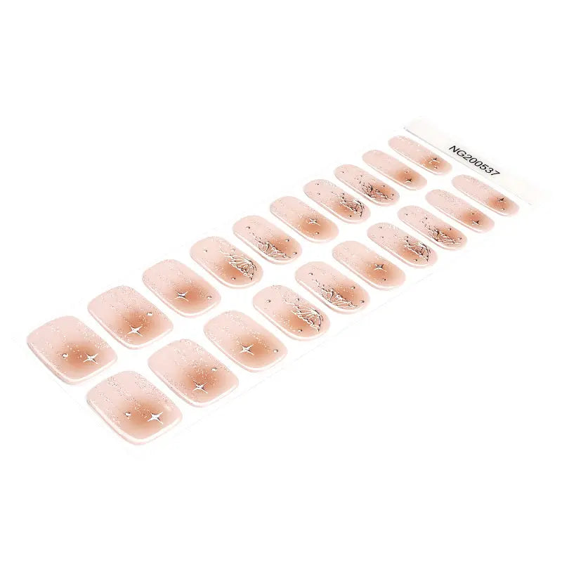 Silver Stickers Metallic Strips — Semi-Cured Gel Nail Wraps