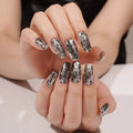 Snake Skin Textured Glitter Gel Strips — Semi-Cured Gel Nail Wraps