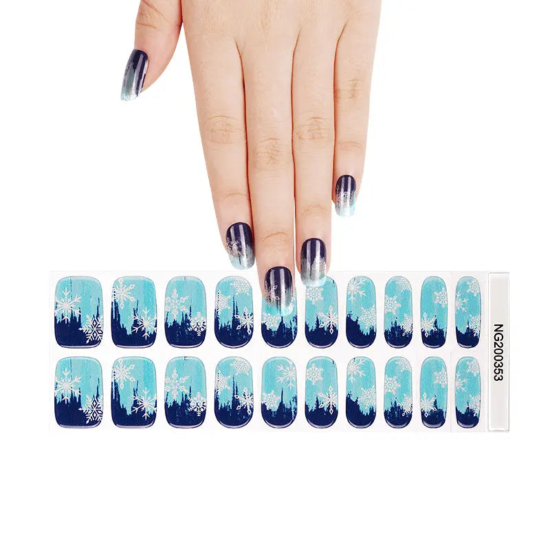 Snow Mermaid Art — Semi-Cured Gel Nail Wraps