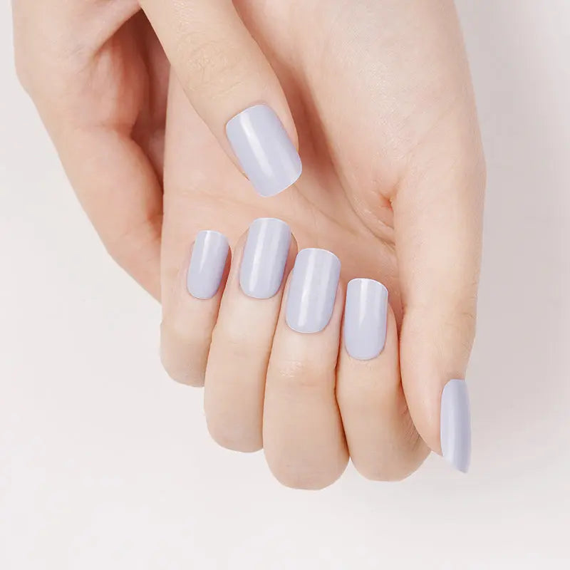 Solid Blue Gel Stickers Designs — Semi-Cured Gel Nail Wraps