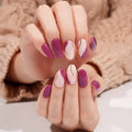 Solid Purple Gel Stickers Customizable For Brands & Stores — Semi-Cured Gel Nail Wraps