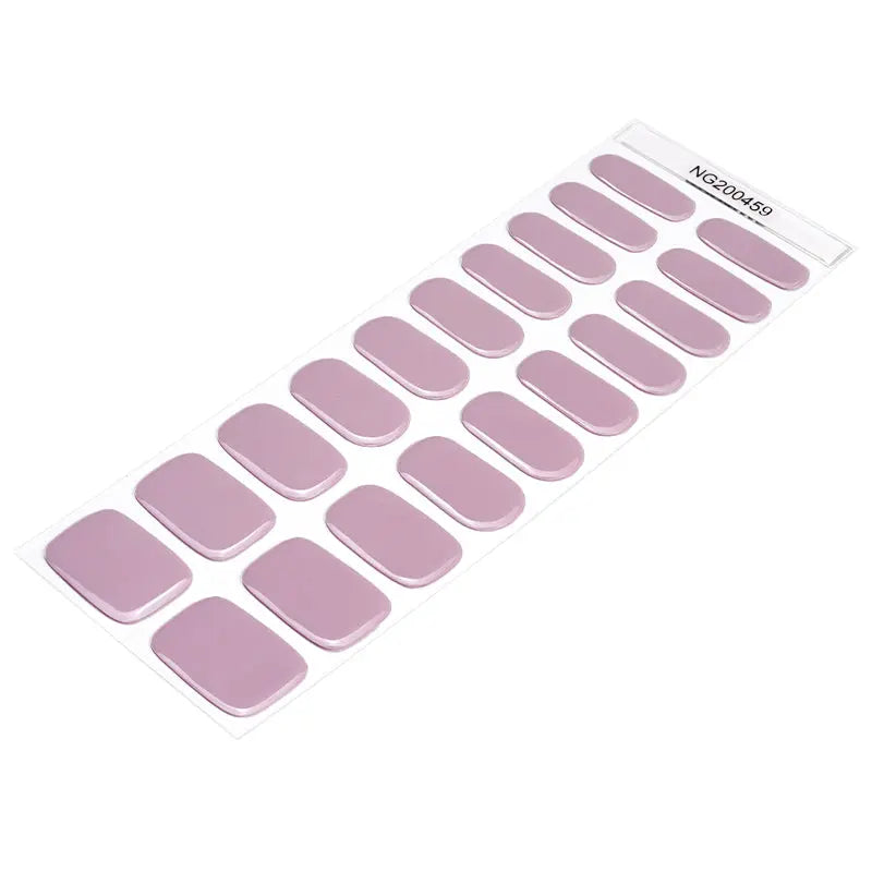 Solid Strips Patches Sliders Uv/led Lamp Cured Adhesive — Semi-Cured Gel Nail Wraps