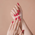 Solid Sticker Adhesive Gel Red Art Manufactuer — Semi-Cured Gel Nail Wraps