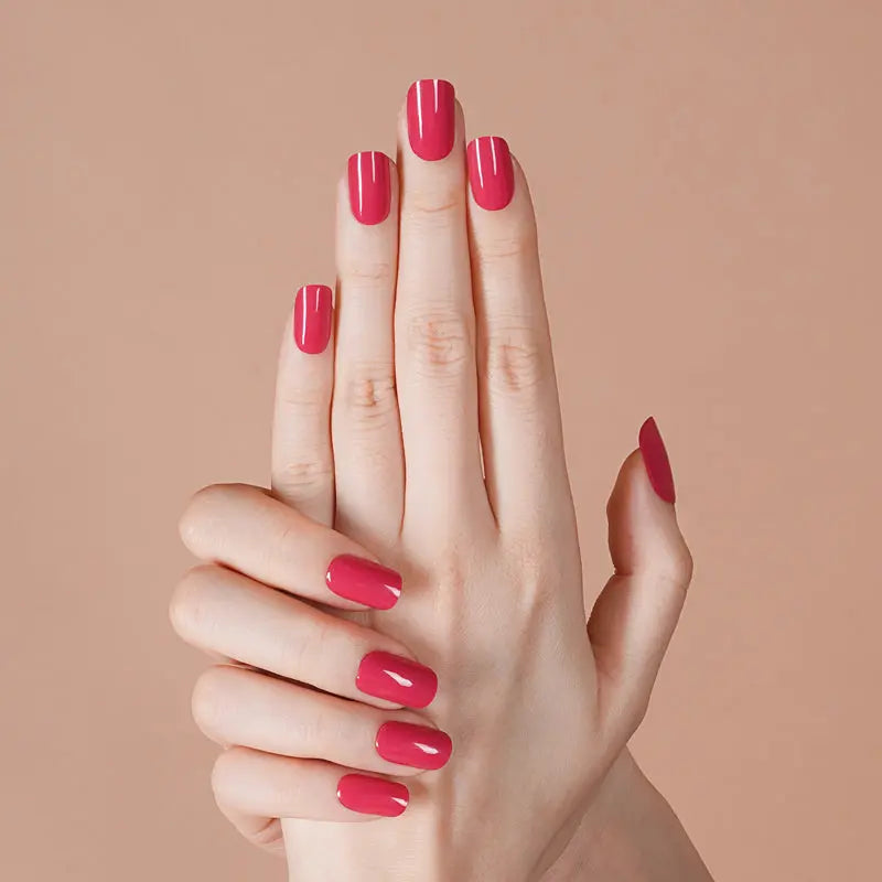 Solid Sticker Adhesive Gel Red Art Manufactuer — Semi-Cured Gel Nail Wraps