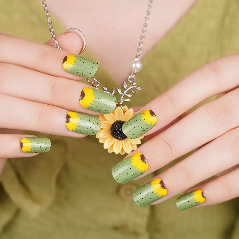 Sunflower Art — Semi-Cured Gel Nail Wraps