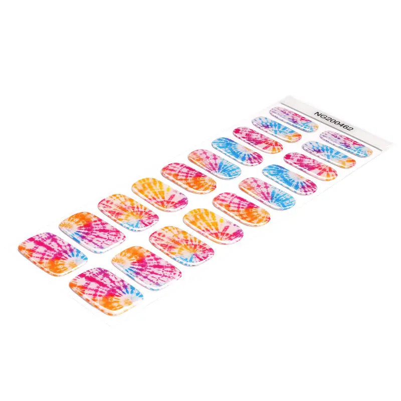 Tie-dye Gel Sticker Gel — Semi-Cured Gel Nail Wraps