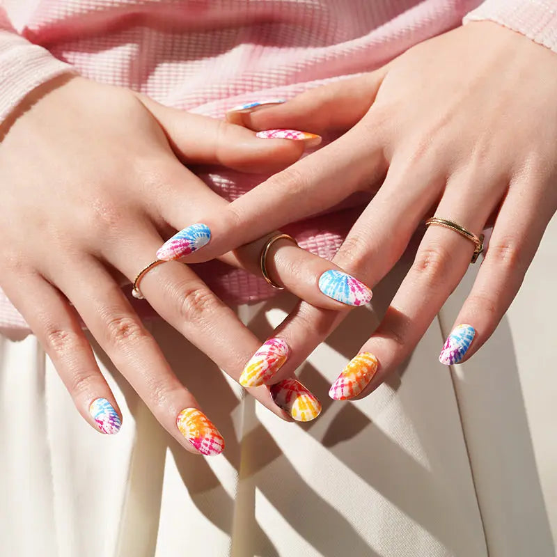 Tie-dye Gel Sticker Gel — Semi-Cured Gel Nail Wraps