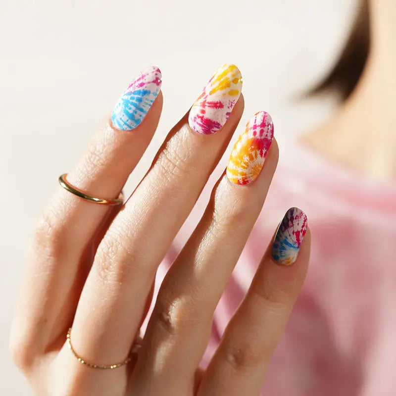 Tie-dye Gel Sticker Gel — Semi-Cured Gel Nail Wraps