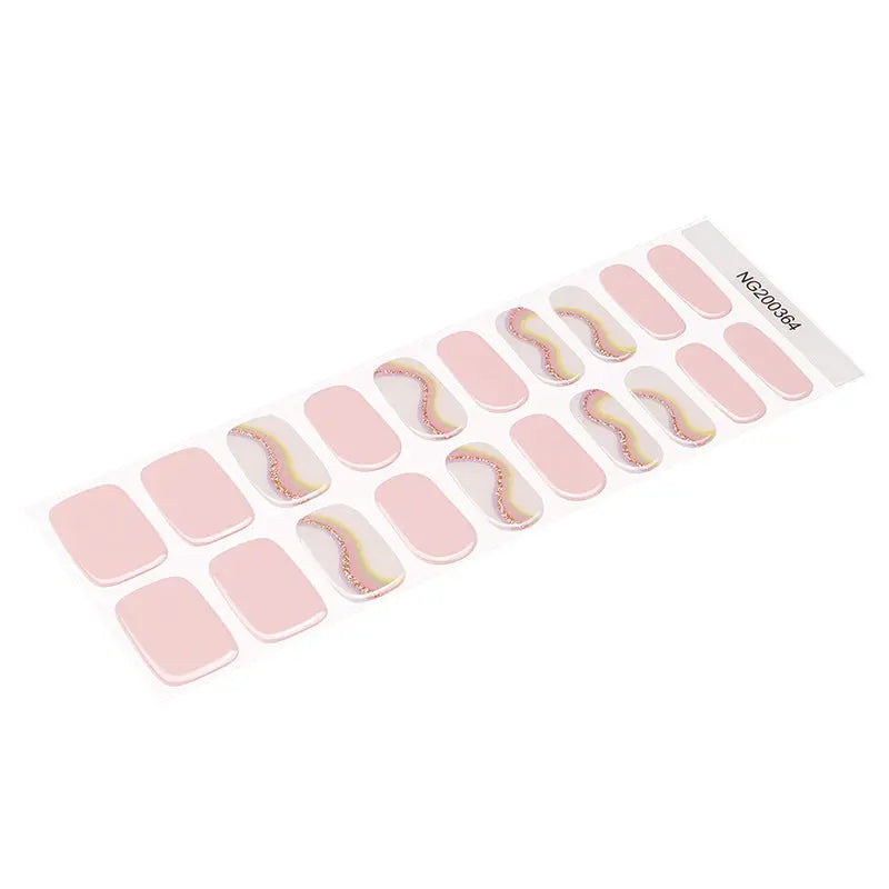 Transparent Glitter Designs — Semi-Cured Gel Nail Wraps