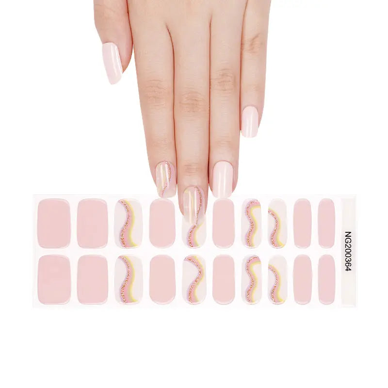 Transparent Glitter Designs — Semi-Cured Gel Nail Wraps