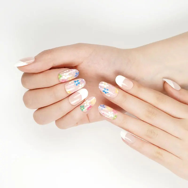 Transparent Colorful Gel Strips Stickers — Semi-Cured Gel Nail Wraps
