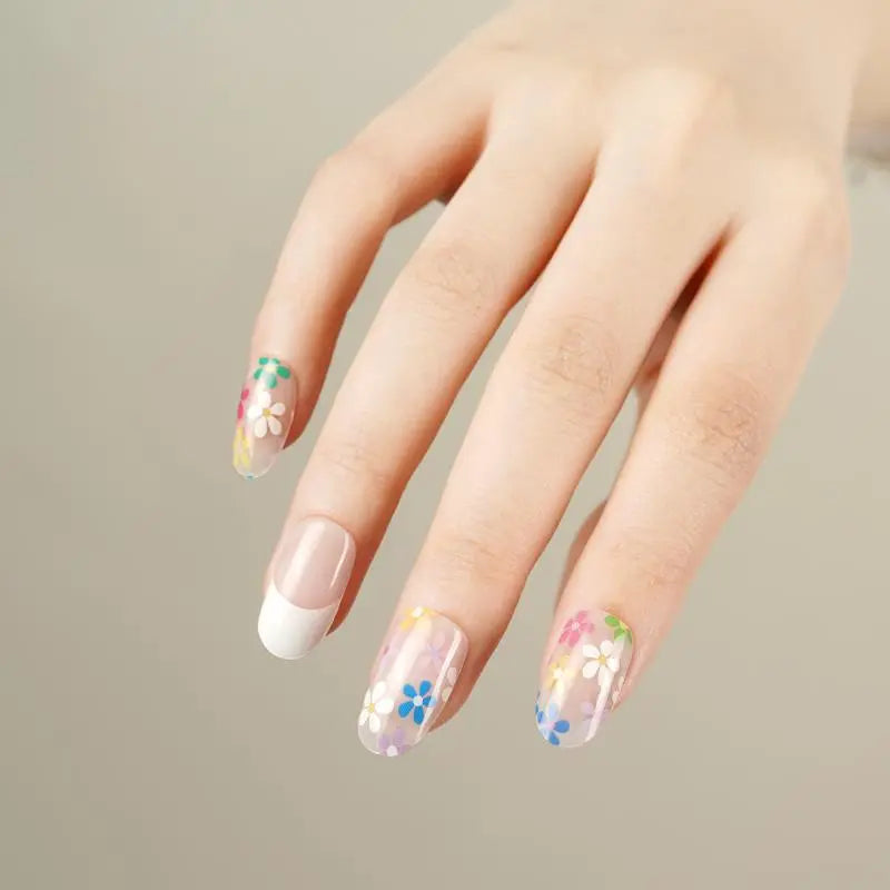Transparent Colorful Gel Strips Stickers — Semi-Cured Gel Nail Wraps
