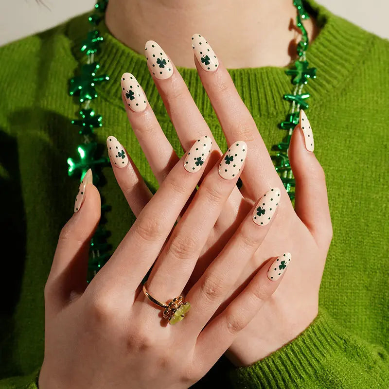 Trifolium Stickers Dot Pattern Strips — Semi-Cured Gel Nail Wraps