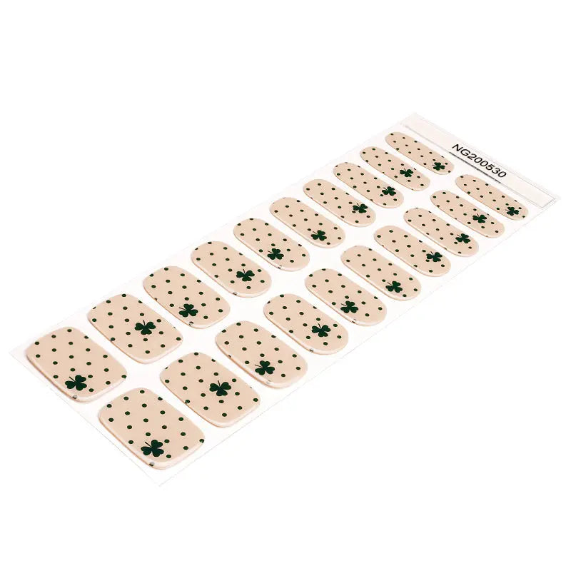 Trifolium Stickers Dot Pattern Strips — Semi-Cured Gel Nail Wraps