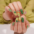 Trifolium Stickers Green Strips — Semi-Cured Gel Nail Wraps