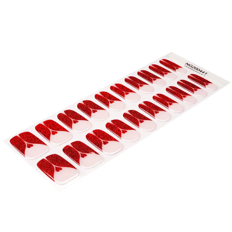 Valentine's Day Gel Loving Heart — Semi-Cured Gel Nail Wraps