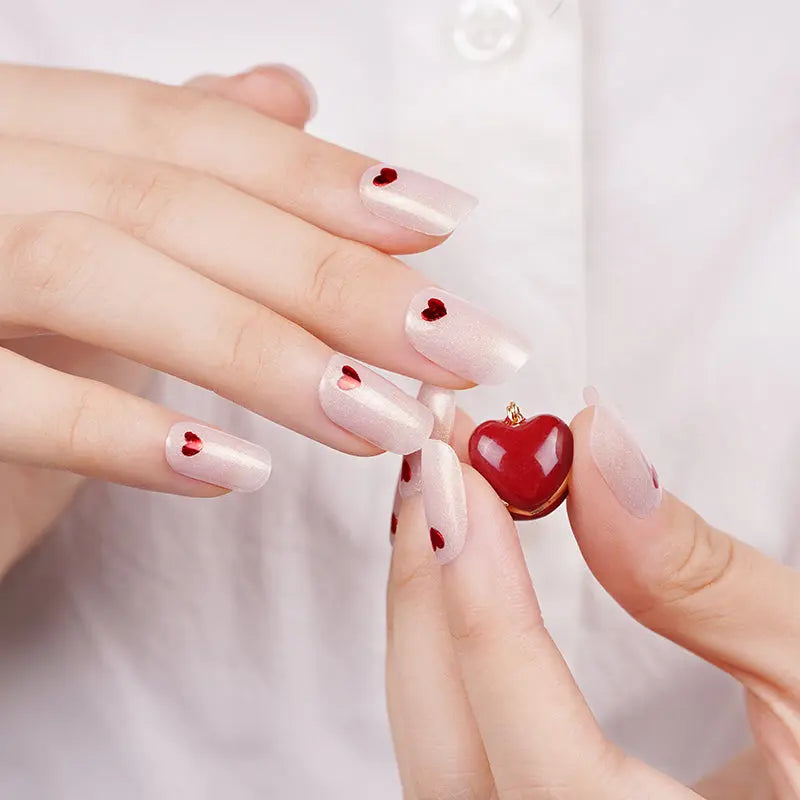 Valentine's Day Art Gel Strips — Semi-Cured Gel Nail Wraps