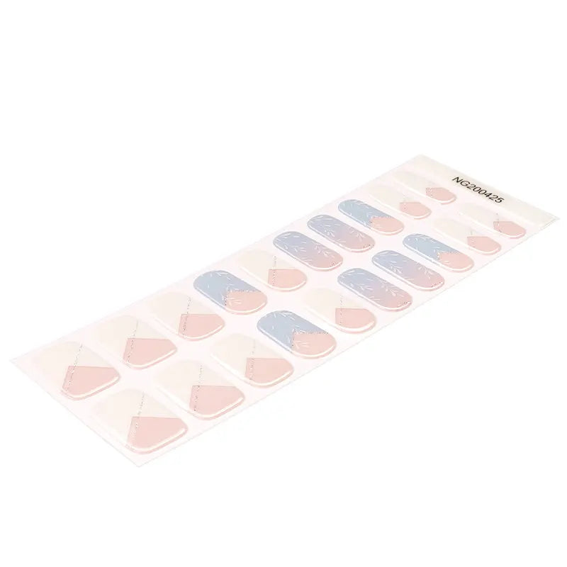 White Soft Flower Gel Stickers Fall Ideas — Semi-Cured Gel Nail Wraps