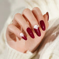 Wine French Gel Stickers — Semi-Cured Gel Nail Wraps