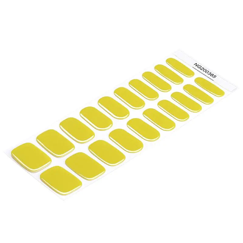 Yellow Solid Designs — Semi-Cured Gel Nail Wraps