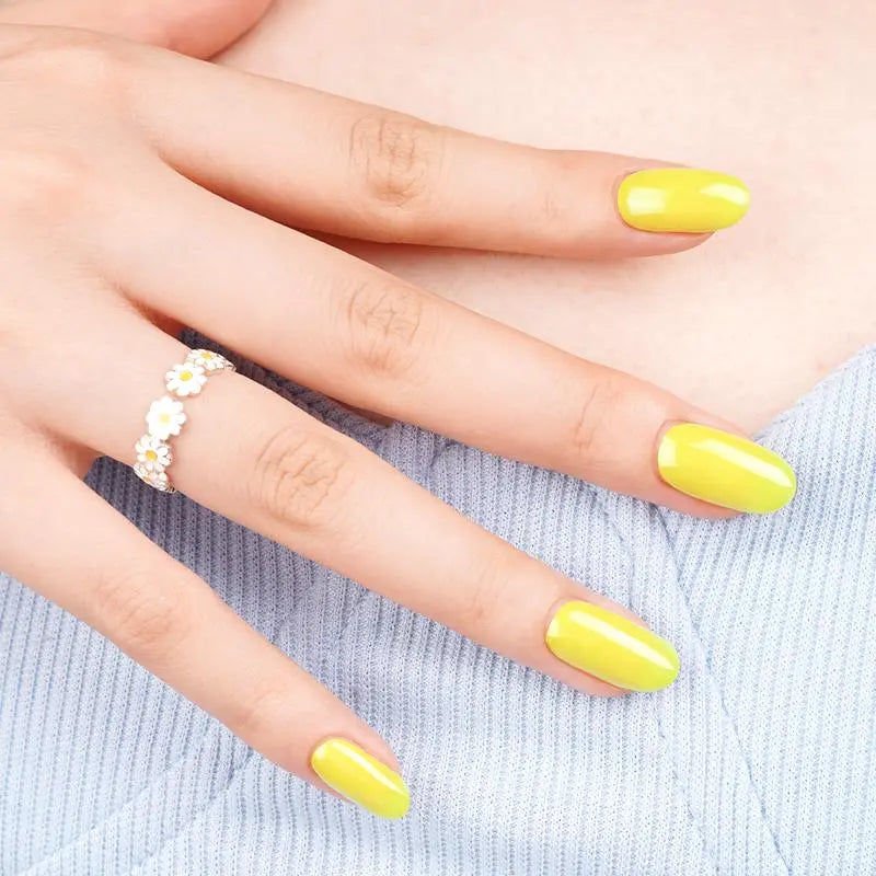 Yellow Solid Designs — Semi-Cured Gel Nail Wraps