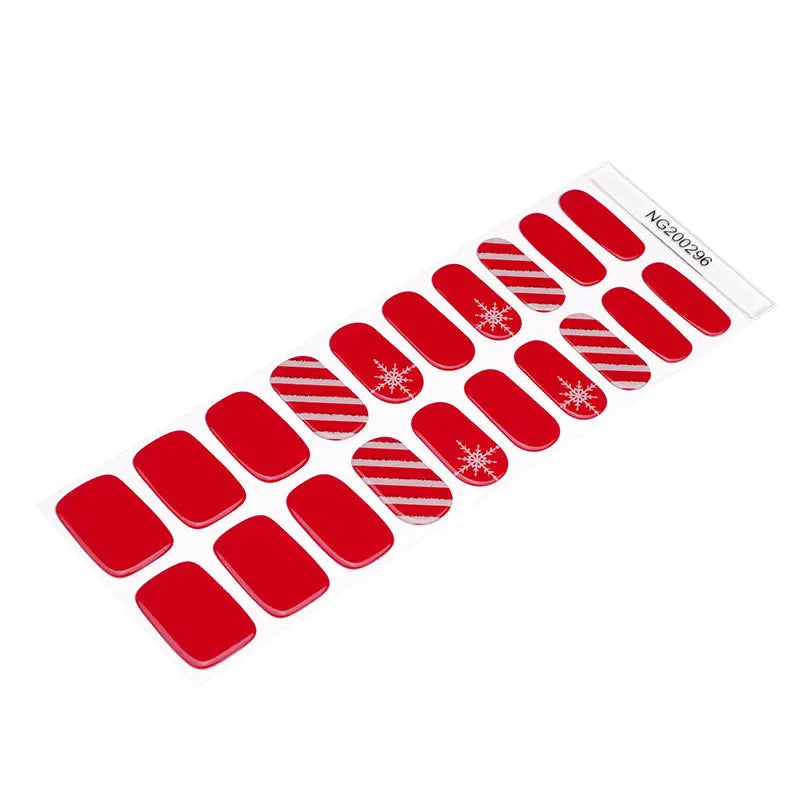 & Scarlet Snowflakes Art Gel — Semi-Cured Gel Nail Wraps