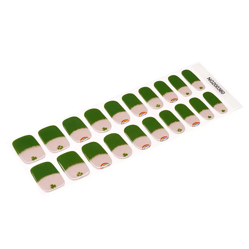 Clover Art Strips French Gel Stickers — Semi-Cured Gel Nail Wraps