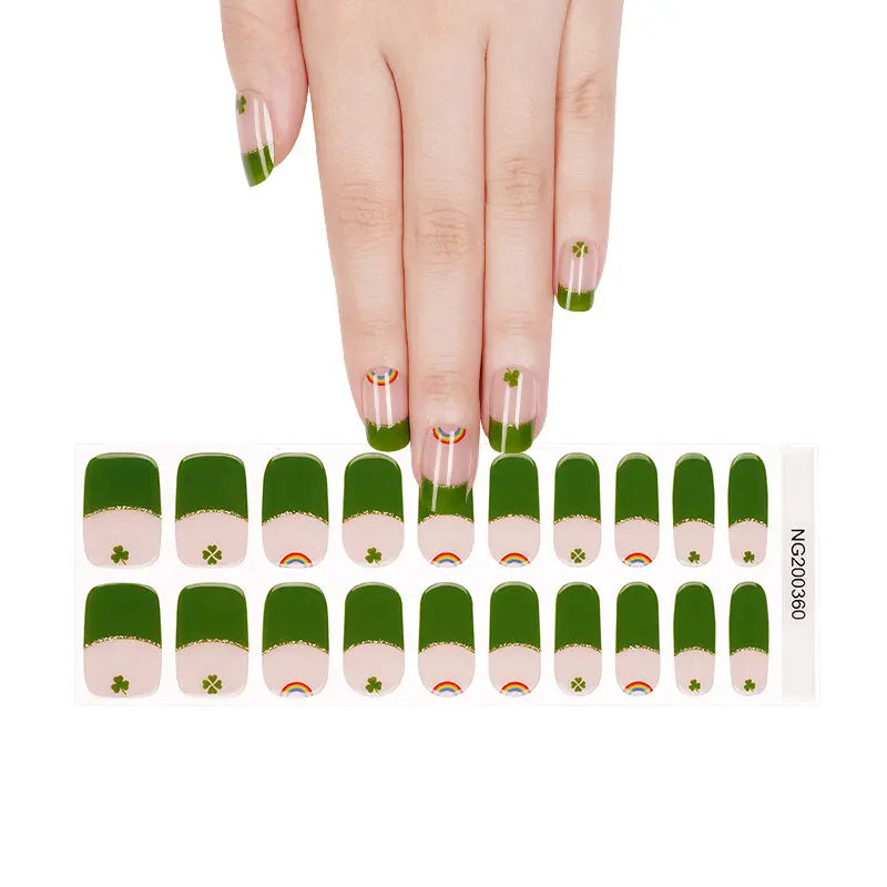 Clover Art Strips French Gel Stickers — Semi-Cured Gel Nail Wraps