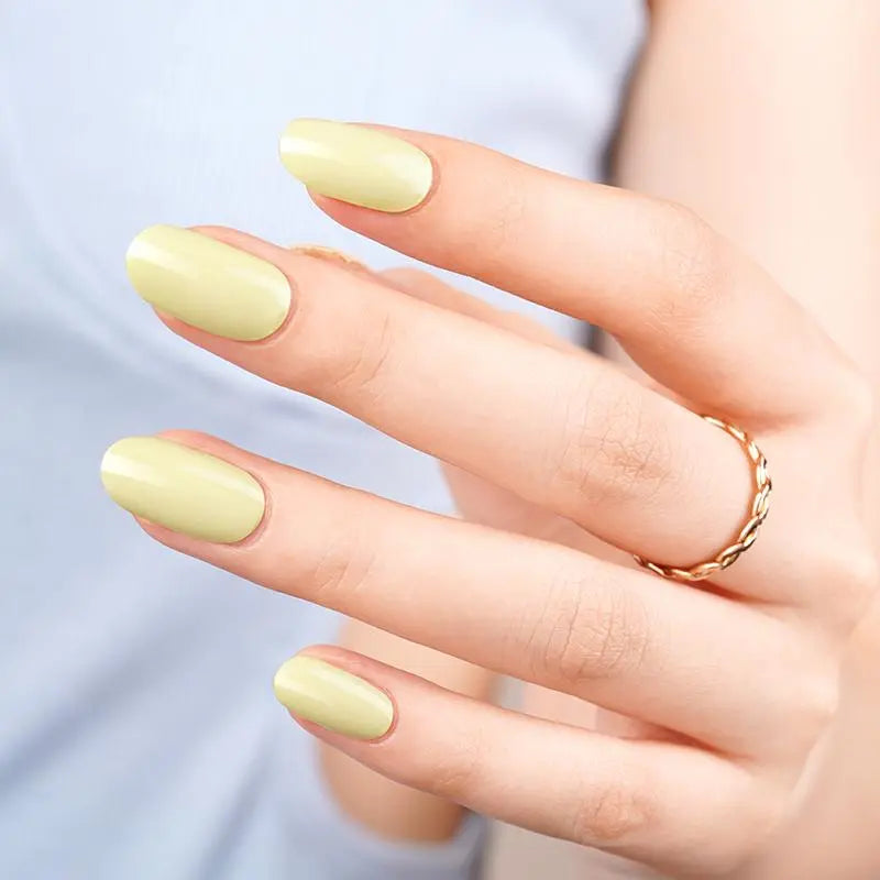 Light Yellow Gel Strips Strip Color — Semi-Cured Gel Nail Wraps