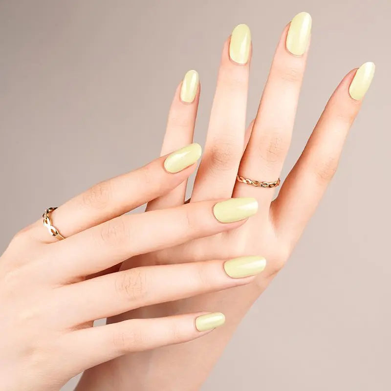 Light Yellow Gel Strips Strip Color — Semi-Cured Gel Nail Wraps