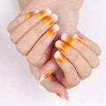Yellow And Orange Pastel Gradient Mango Sunset Art — Semi-Cured Gel Nail Wraps