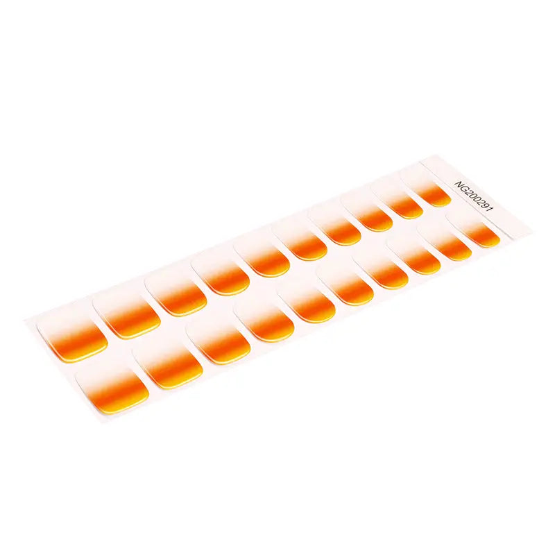 Yellow And Orange Pastel Gradient Mango Sunset Art — Semi-Cured Gel Nail Wraps