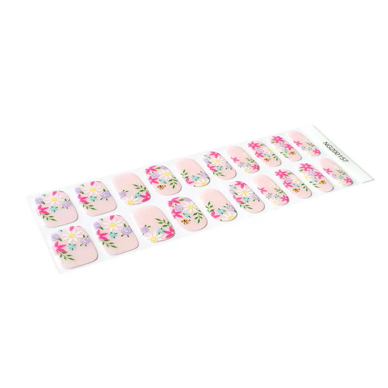 You Can Design Your Own Gel Colorful Flower — Semi-Cured Gel Nail Wraps