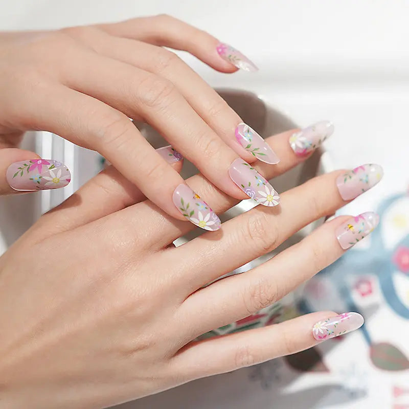 You Can Design Your Own Gel Colorful Flower — Semi-Cured Gel Nail Wraps